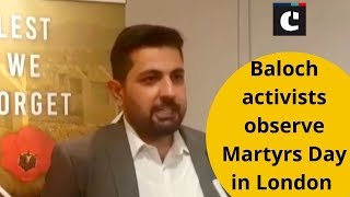 Baloch activists observe Martyrs Day in London