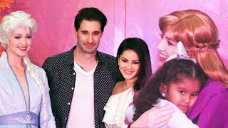 Sunny Leone With Husband And Daughter Nisha Frozen 2 Special Screening
