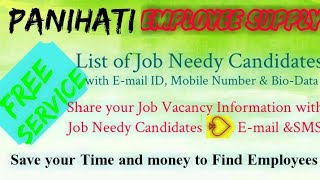 PANIHATI   EMPLOYEE SUPPLY   ! Post your Job Vacancy ! Recruitment Advertisement ! Job Information 1