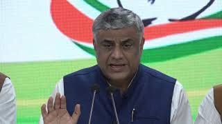 AICC Press briefing by Prof. Rajeev Gowda and Pawan Khera at Congress HQ on the Electoral Bonds