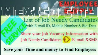 MEXICO CITY     Employee SUPPLY ☆ Post your Job Vacancy 》Recruitment Advertisement ◇ Job Information