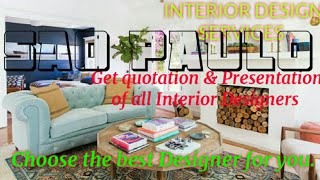 SAO PAULO   INTERIOR DESIGN SERVICES 》 QUOTATION AND PRESENTATION ♡Living Room ♧Tips ■Bedroom □■♤●•♡