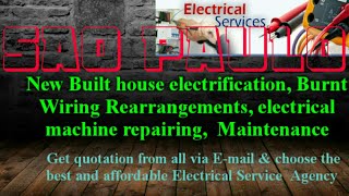 SAO PAULO    Electrical Services 》Home Service by Electricians ☆ New Built House electrification ♤ ♧