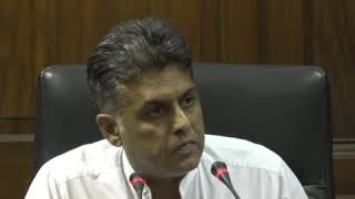 Manish Tewari addresses media in Parliament House on the Electoral Bonds Scam