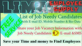 LIMA     Employee SUPPLY ☆ Post your Job Vacancy 》Recruitment Advertisement ◇ Job Information ☆□●○°•