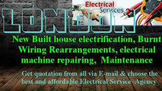 LONDON    Electrical Services 》Home Service by Electricians ☆ New Built House electrification ♤ ♧◇☆○