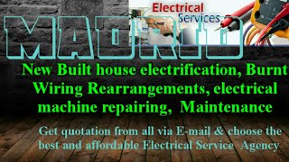 MADRID         Electrical Services 》Home Service by Electricians ☆ New Built House electrification ♤