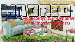 MADRID           INTERIOR DESIGN SERVICES 》 QUOTATION AND PRESENTATION ♡Living Room ♧Tips ■Bedroom □
