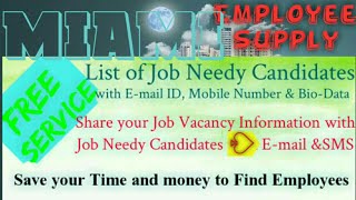 MIAMI        Employee SUPPLY ☆ Post your Job Vacancy 》Recruitment Advertisement ◇ Job Information ☆□