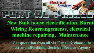 PORT AU PRINCE  Electrical Services 》Home Service by Electricians ☆ New Built House electrification