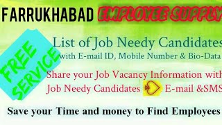 FARRUKHABAD       EMPLOYEE SUPPLY   ! Post your Job Vacancy ! Recruitment Advertisement ! Job Inform