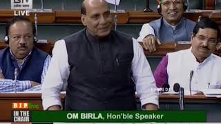 Defence Minister Rajnath Singh on the improved state of India against terrorism since 2014 in LS