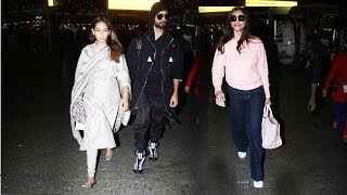 Shahid Kapoor With Wife Mira Rajput And Daisy Shah Spotted At Mumbai Airport