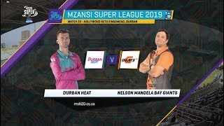 MSL 2019: Match 20, Durban Heat vs Nelson Mandela Bay Giants, Highlights