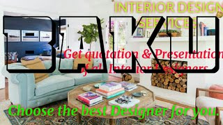 BAKU         INTERIOR DESIGN SERVICES 》 Quotation & Presentation  ♡Living Room ♧Tips ■Bedroom □■♤●•♡