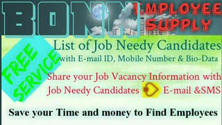 BONN        Employee SUPPLY ☆ Post your Job Vacancy 》Recruitment Advertisement ◇ Job Information ☆□●