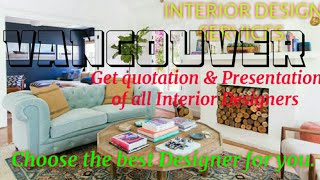 VANCOUVER    INTERIOR DESIGN SERVICES 》 Quotation & Presentation  ♡Living Room ♧Tips ■Bedroom □■♤●•♡