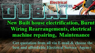 DUBAI        Electrical Services 》Home Service by Electricians ☆ New Built House electrification ♤ ♧