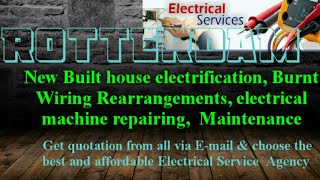 ROTTERDAM     Electrical Services 》Home Service by Electricians ☆ New Built House electrification ♤