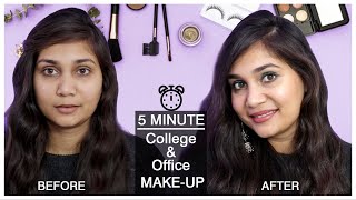 5 Minute Office/College Makeup Quick and Easy for Winter | Perfect Glass Skin Finish | Nidhi Katiyar
