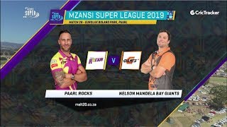 Highlights | Paarl Rocks vs Nelson Mandela Bay Giants | Match 28 | MSL 2019