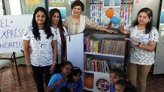 Sonali Bendre Donate And Inaugurates A Bookshelf For NGO Kids