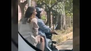 OMG !! Sara Ali Khan on the bike with Kartik Aaryan