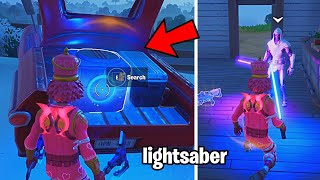 HOW TO FIND A LIGHTSABER IN FORTNITE - LIGHTSABER ALL LOCATIONS (TUTORIAL)