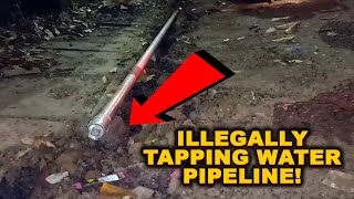 Somebody Is Illegally Taping Into Main Water Pipeline At Night At Chicalim!