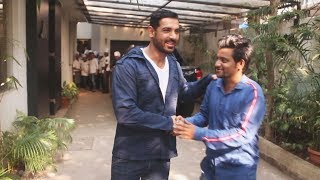 John Abraham Spotted Outside His Office - Watch Video