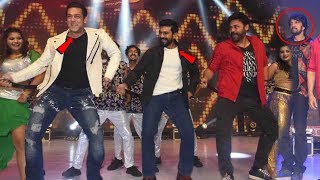 Salman Khan Dance With Sudeep & Ram Charan And Venkatesh at Dabangg 3 Pre Release Event