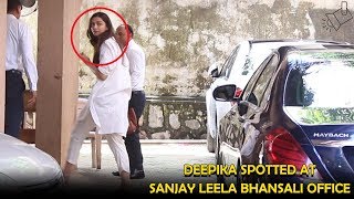 Deepika Padukone Spotted At Sanjay Leela Bhansali Office