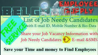 BELGRADE      Employee SUPPLY ☆ Post your Job Vacancy 》Recruitment Advertisement ◇ Job Information ☆