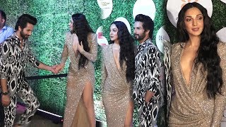 Shahid kapoor & Kiara advani Fun On Red Carpet At Globalspa Fit & Fab Awards