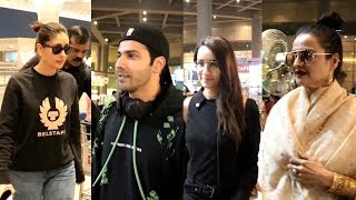 Varun dhawan, Kareena kapoor, Shraddha kapoor, Rekha ji Spotted At Airport