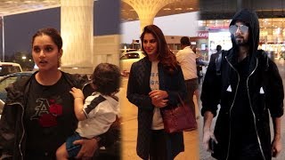 Shahid kapoor, Sania mirza, Upasana ramcharan & Daisy shah Spotted At Airport