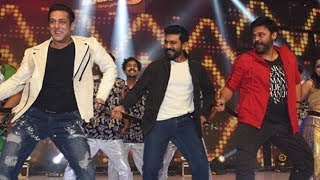 Salman Khan Rocking Belt Dance ???? With Ram Charan & Venkatesh At Dabangg 3 Telugu Pre Release Event