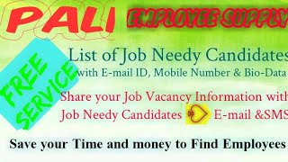 PALI    EMPLOYEE SUPPLY   ! Post your Job Vacancy ! Recruitment Advertisement ! Job Information