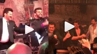 Shahrukh Khan Salman Khan Anil kapoor Dance Floor on Sonam kapoor Wedding Reception Videos Viral