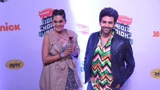 Taapsee Pannu With Kartik Aryaan At 5th Edition Of The Kids Choice Awards 2019