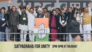 LIVE: Congress Party senior leaders undertake Satyagraha at Rajghat Satyagraha For Unity