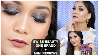 Swiss beauty One Brand | Mini Reviews Swiss Beauty New Launches | Black Glitter Eyes Party Makeup