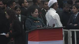 Satyagraha For Unity | Sharmistha Mukherjee reads the Preamble at Rajghat.