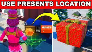 USE PRESENTS - ALL PRESENTS LOCATIONS WINTERFEST CHALLENGES FORTNITE