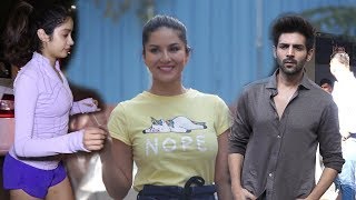 Sunny Leone Spotted With Kartik Aaryan & Janhvi Kapoor Spotted At Gym