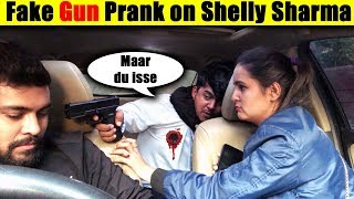 Fake Gun Prank on Shelly Sharma | Mafia Prank | Unglibaaz