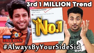 Bigg Boss 13 | Sidharth Shukla TREND Crosses 1 MILLION Tweets For 3rd Time | BB 13 Latest Update