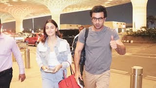 Cute Couple Ranbir And Alia Fly For Bangkok For NEW YEAR PARTY