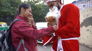 Harami Santa Gifting Dog To Cute School Girls ????
