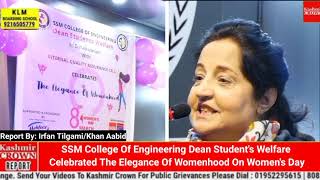 Dean Students WelfareSSMCollege Of EngineeringParihasporaPattan Celebrated The Elegance Of Womenhood